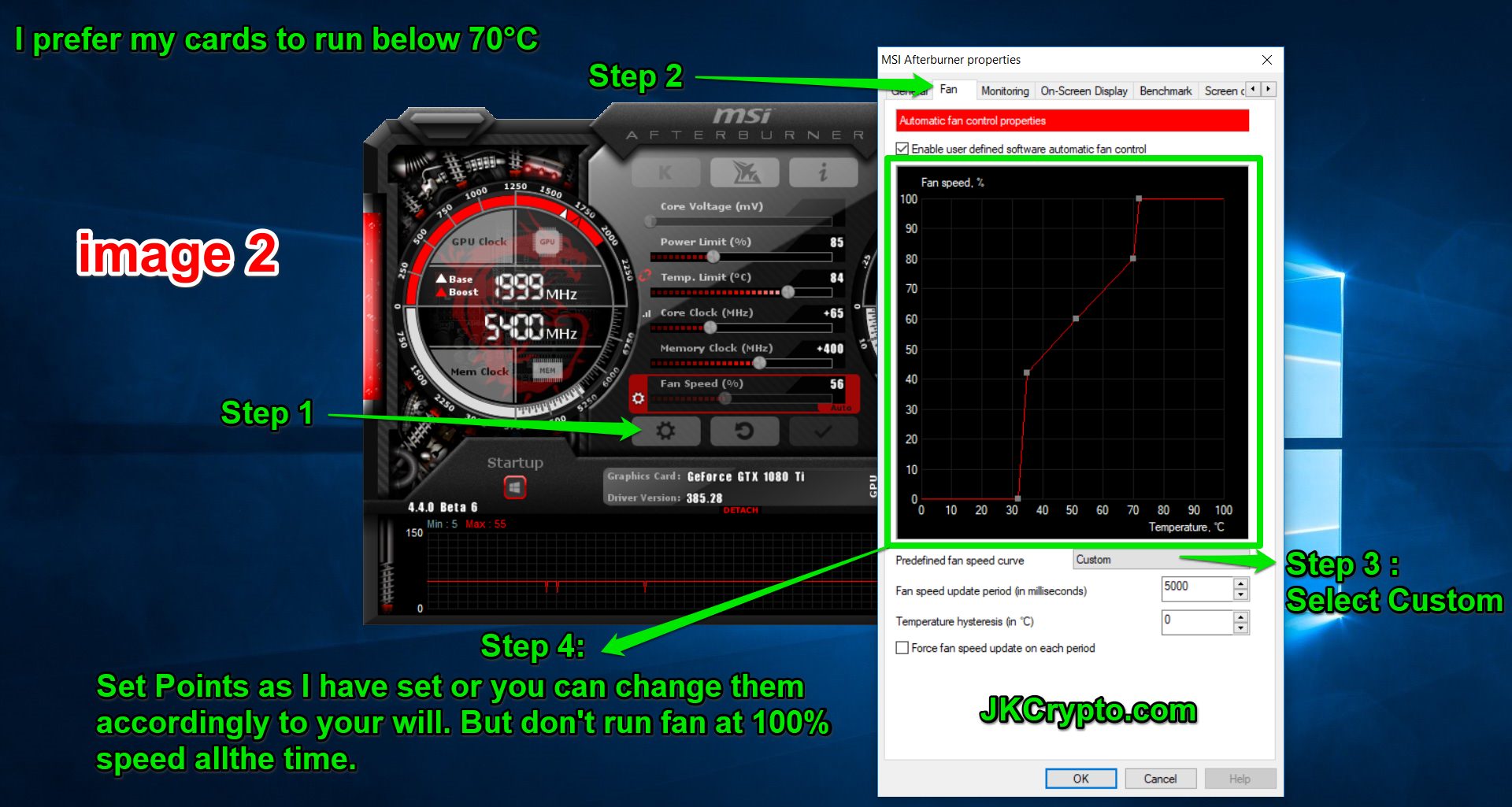 MSI Afterburner Overclock Custom fan curve