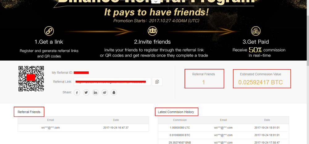 how to find my binance referral code