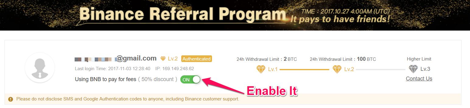 binance referral code pay forward