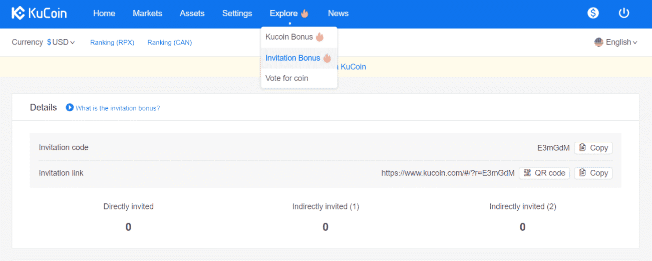 how to find my kucoin invite code