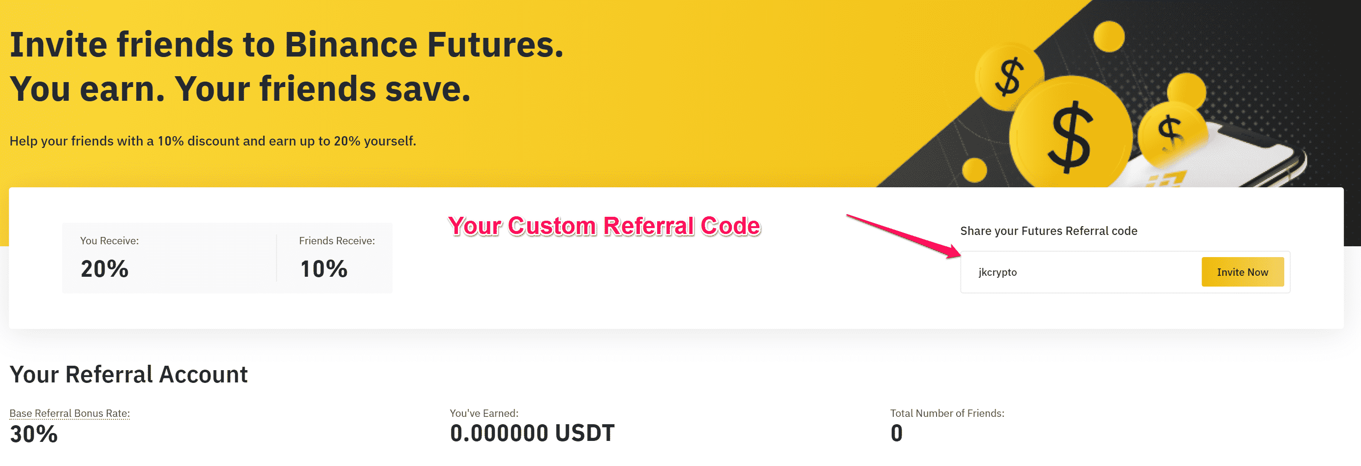 Binance Futures Custom Referral Code
